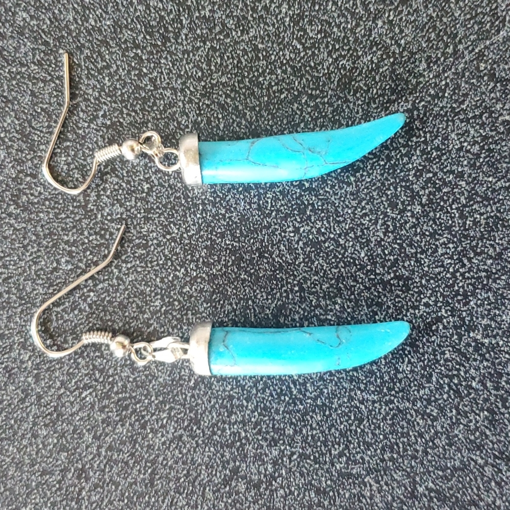 Turquoise earrings. - Picture 4 of 11